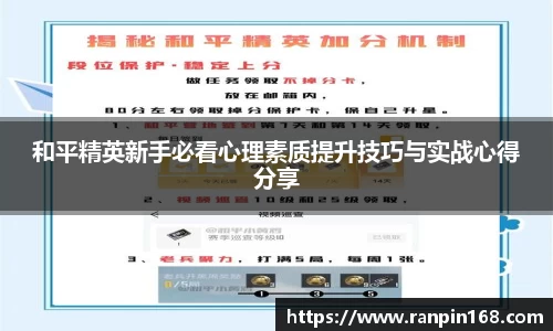 和平精英新手必看心理素质提升技巧与实战心得分享
